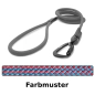 Preview: klassische Hundeleine TWIST - M - 115cm - rot-blau im Zickzack